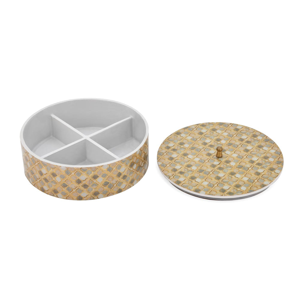 Multipurpose Round Dryfruit Box- Brown