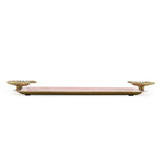 La Rosa Rectangular Tray with Wing Handle- Pink & Gold