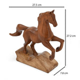 Jumping Horse Polyresin Showpiece- Brown