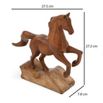 Jumping Horse Polyresin Showpiece- Brown