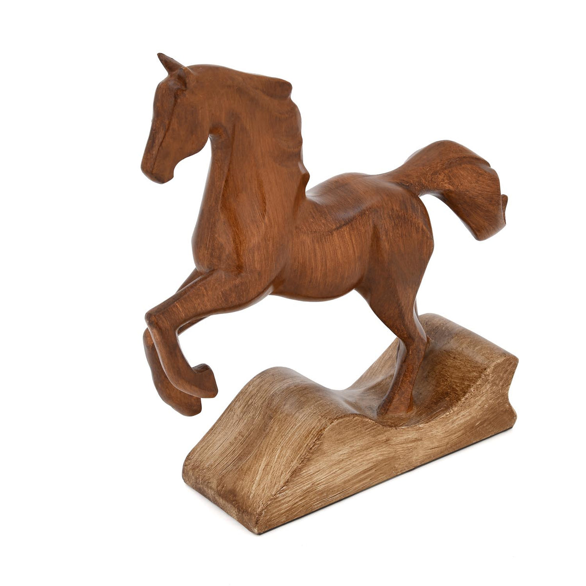 Jumping Horse Polyresin Showpiece- Brown