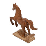 Jumping Horse Polyresin Showpiece- Brown