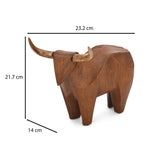 Decorative OX Polyresin Showpiece- Brown