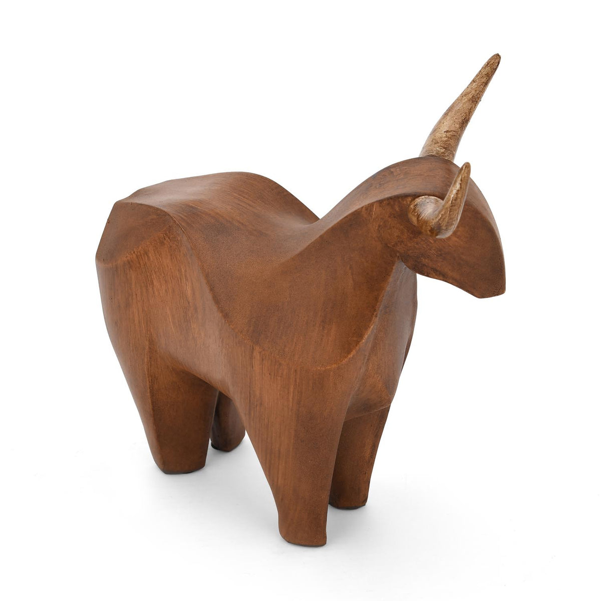 Decorative OX Polyresin Showpiece- Brown