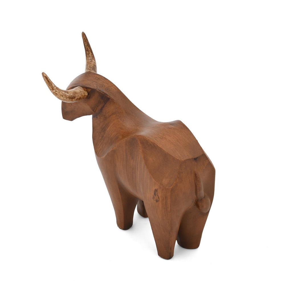 Decorative OX Polyresin Showpiece- Brown