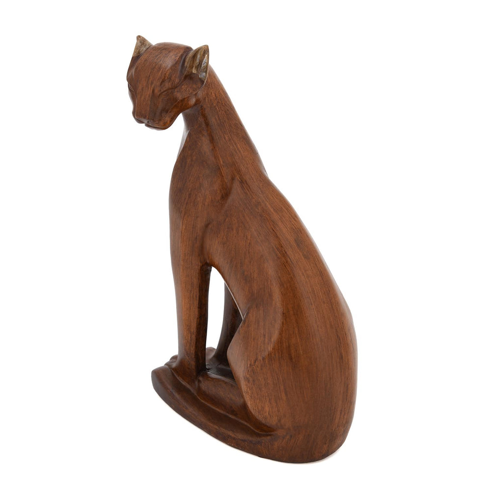 Leopard Sitting Polyresin Showpiece- Brown