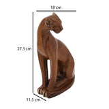Leopard Sitting Polyresin Showpiece- Brown
