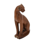 Leopard Sitting Polyresin Showpiece- Brown