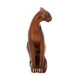 Leopard Sitting Polyresin Showpiece- Brown