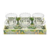 Decorative Tray With 6 Bowls- Green