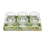 Decorative Tray With 6 Bowls- Green