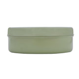 Round Iron Masala Box With 7 Bowls and Lid- Sage Green