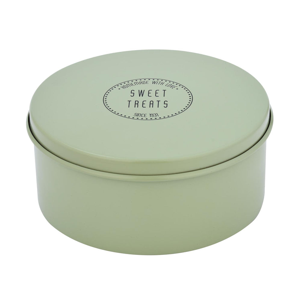 Sweet Treats Cookie Tin Cannister- Sage Green