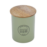 Iron Sugar Canister with Wooden Lid- Sage Green