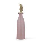 La Rosa Decorative Mosaic Vase with Wing Lid, Large- Pink & Gold