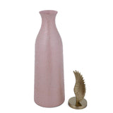 La Rosa Decorative Mosaic Vase with Wing Lid, Large- Pink & Gold