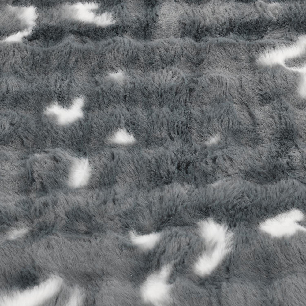 Soft Fur Polyester Single Blanket- Grey