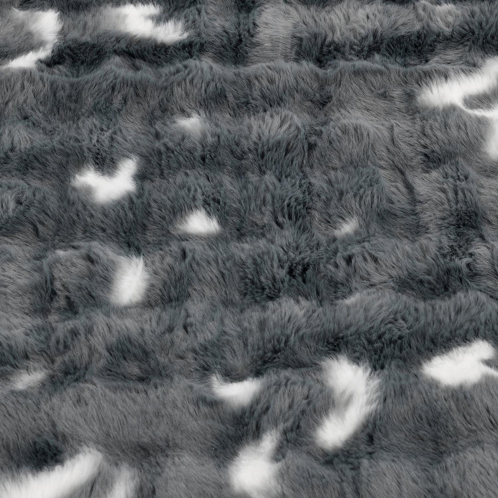Soft Fur Polyester Double Blanket- Grey