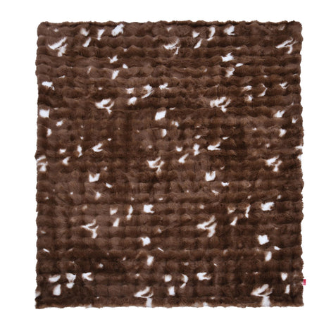 Soft Fur Polyester Single Blanket- Brown