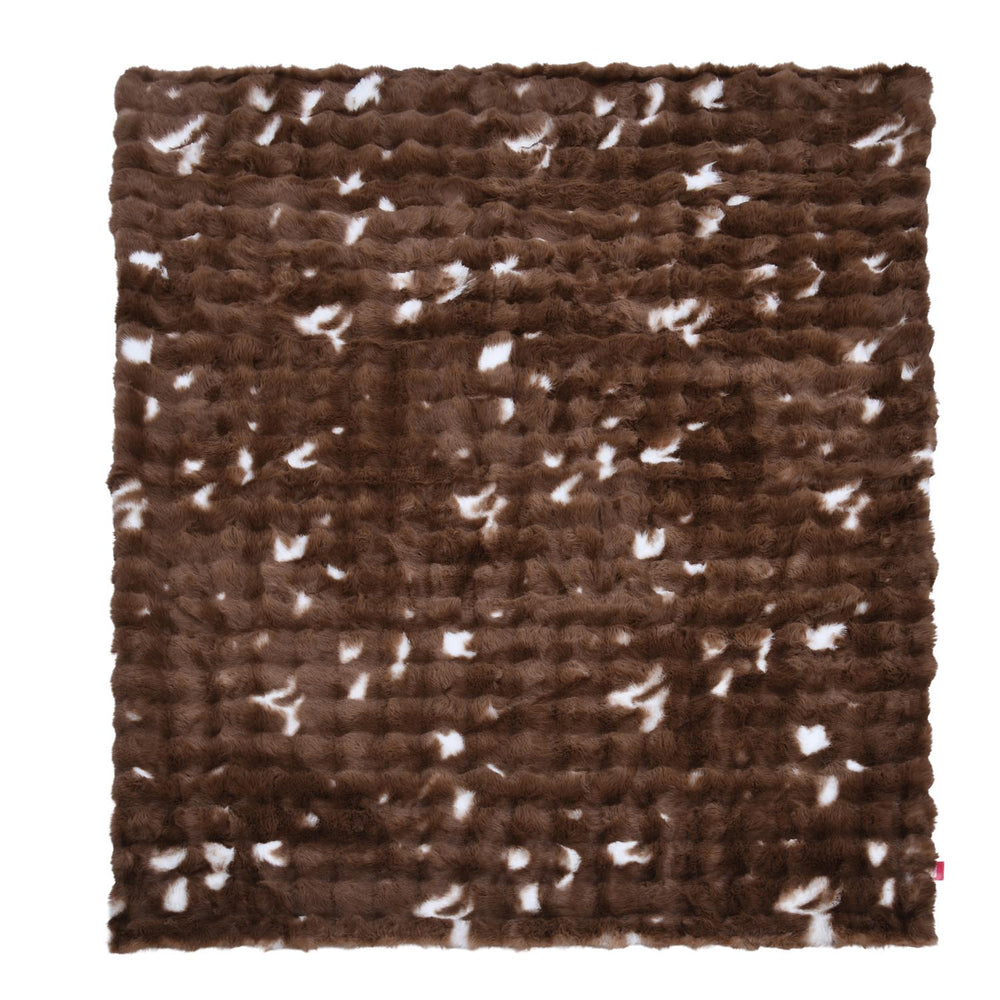 Soft Fur Polyester Single Blanket- Brown