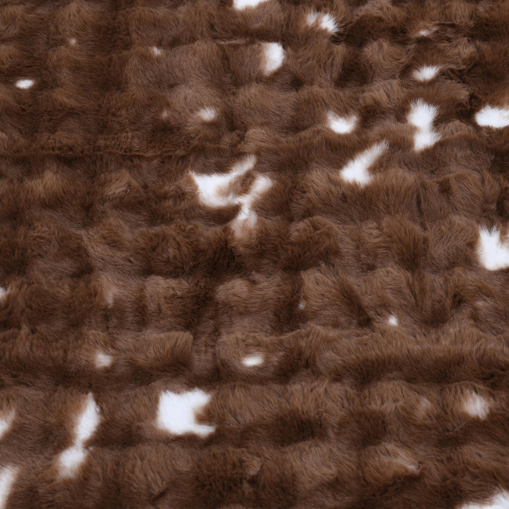 Soft Fur Polyester Single Blanket- Brown