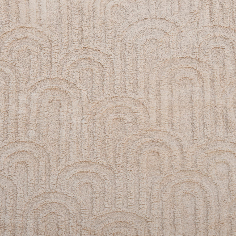 Arch Jacquard Polyester Single Blanket- Beige