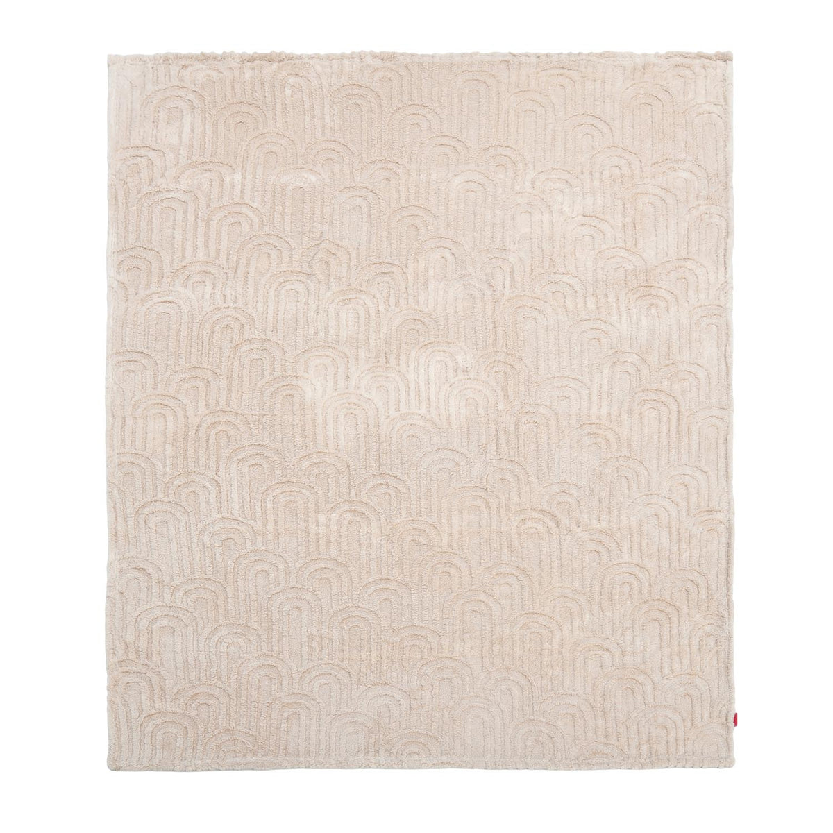 Arch Jacquard Polyester Single Blanket- Beige