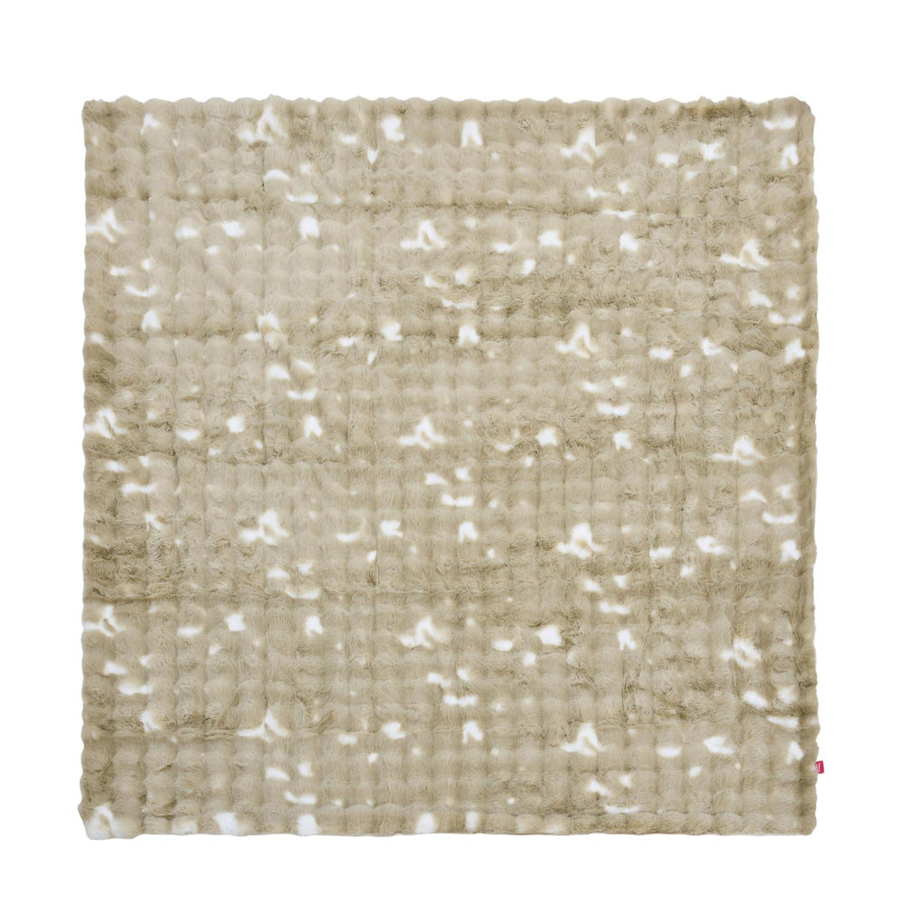 Soft Fur Polyester Double Blanket- Cream