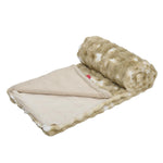 Soft Fur Polyester Double Blanket- Cream