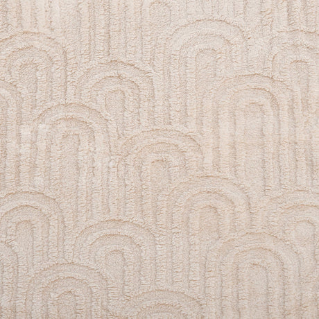 Arch Jacquard Polyester Double Blanket- Beige