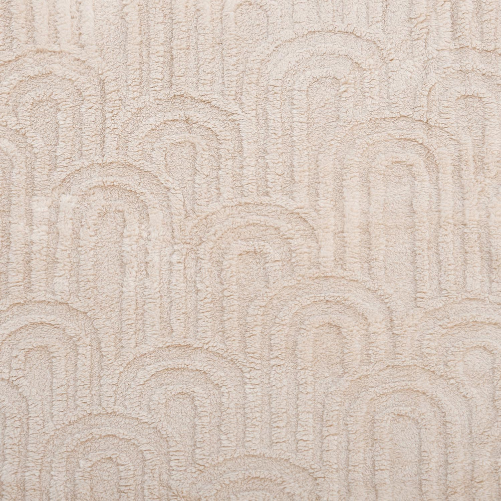 Arch Jacquard Polyester Double Blanket- Beige