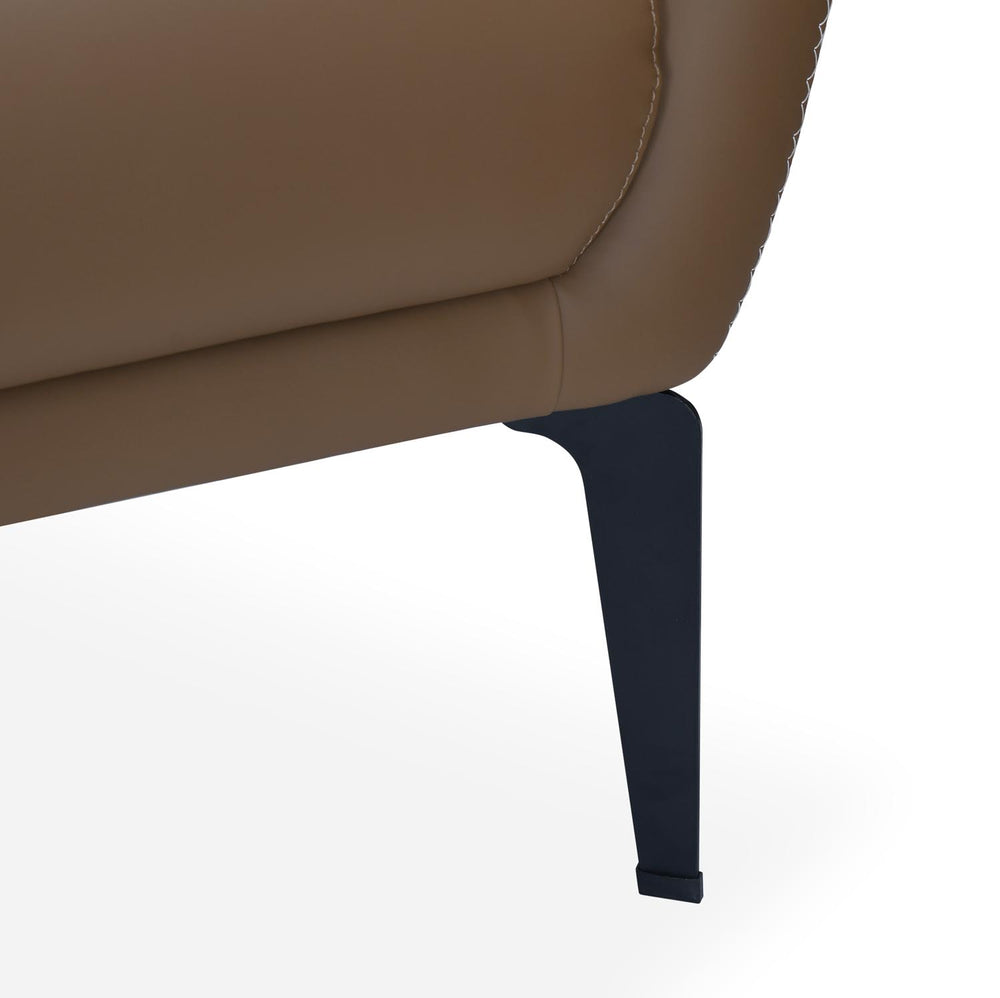 Norma 1 Seater Lounge Chair- Camel Brown