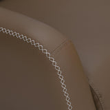 Norma 1 Seater Lounge Chair- Camel Brown