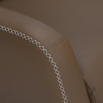 Norma 1 Seater Lounge Chair- Camel Brown