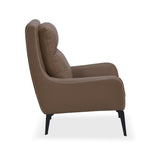 Norma 1 Seater Lounge Chair- Camel Brown