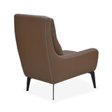 Norma 1 Seater Lounge Chair- Camel Brown