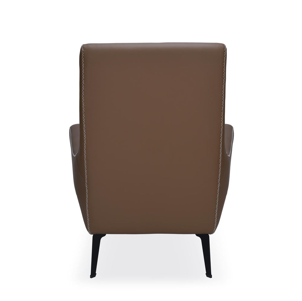 Norma 1 Seater Lounge Chair- Camel Brown