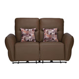 Norma 2 Seater Electric Recliner Sofa- Camel Brown