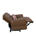 Norma 2 Seater Electric Recliner Sofa- Camel Brown