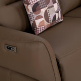 Norma 3 Seater Electric Recliner Sofa- Camel Brown