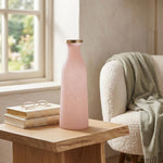 La Rosa Decorative Mosaic Cylindrical Large Vase- Pink & Gold