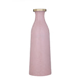 La Rosa Decorative Mosaic Cylindrical Large Vase- Pink & Gold