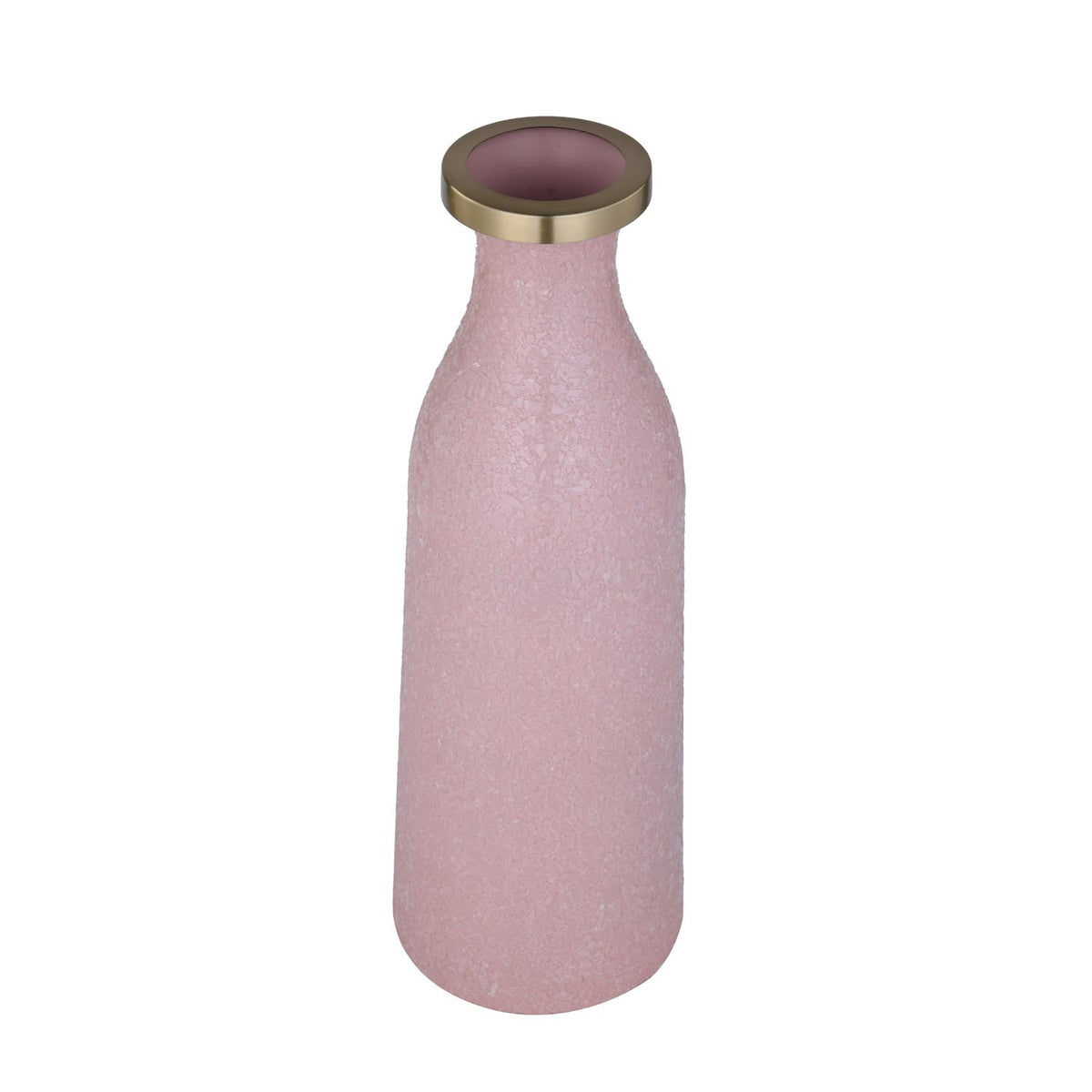 La Rosa Decorative Mosaic Cylindrical Large Vase- Pink & Gold