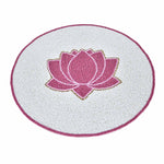 Madhuban Round Lotus Beaded Placemat- Pink
