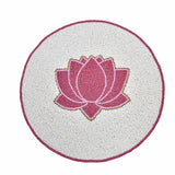 Madhuban Round Lotus Beaded Placemat- Pink