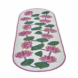 Madhuban Lotus Motif 4-Seater Table Runner- Pink