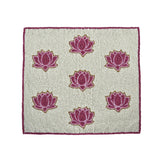 Madhuban Mini Lotuses 16" x 16" Cushion Cover- Pink
