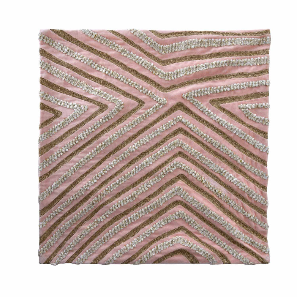 La Rosa Vortex lines Cushion Cover- Pink