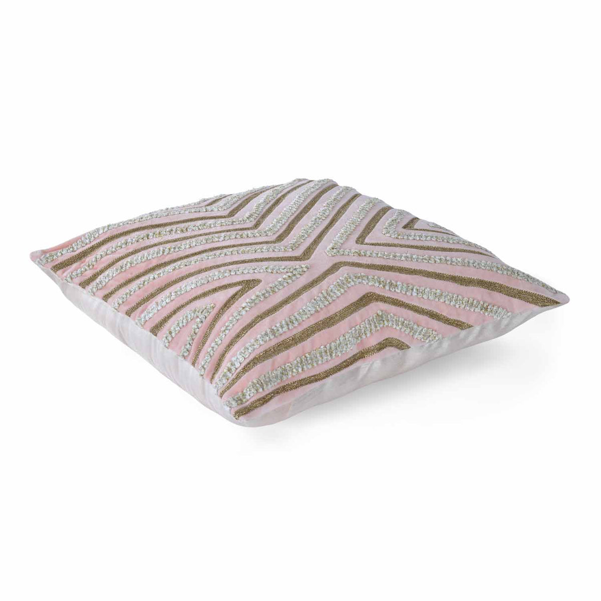 La Rosa Vortex lines Cushion Cover- Pink