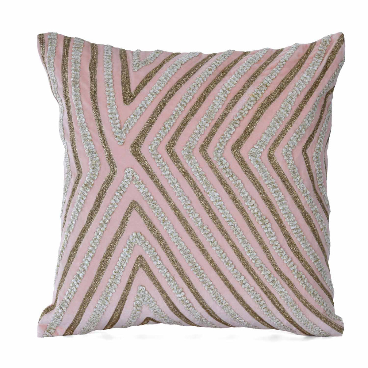 La Rosa Vortex lines Cushion Cover- Pink